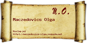 Maczedovics Olga névjegykártya